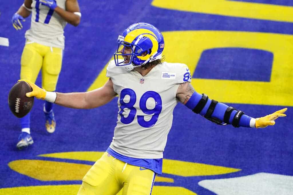 Fantasy Football DFS Tyler Higbee Foster Moreau Rams Raiders TNF