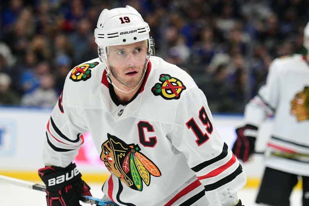 The best NHL bets today include a Jonathan Toews player prop that rates highly for his last game with the Blackhawks